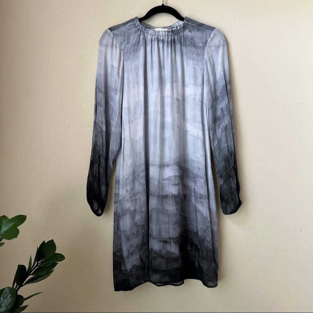 Cloth And Stone Grey Long Sleeve Mini Dress, XS - Picture 4 of 16